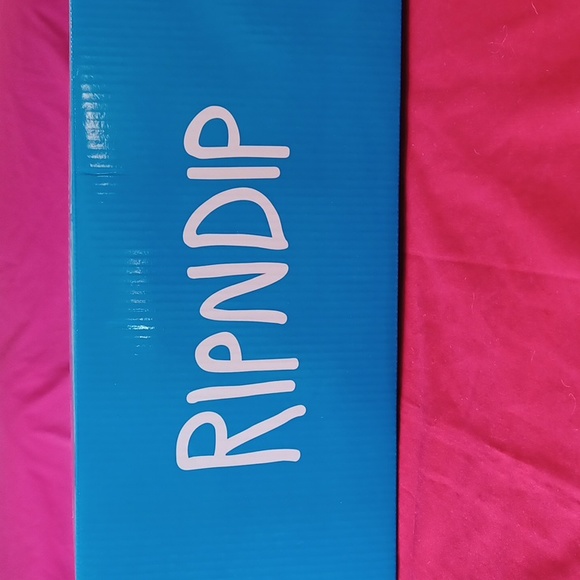 NIB RIPNDIP LARGE HOUSR SLIPPERS BLACK Cat face super cute - Picture 6 of 7